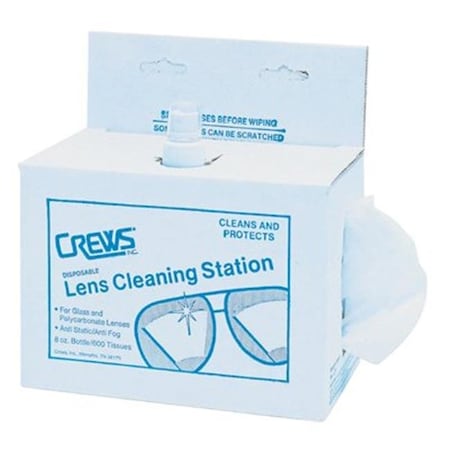 Mcr Safety Crews 135-LCS1 Spray & Tissue Disposable Lens Cleaning Station 135-LCS1